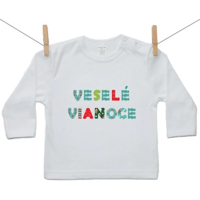 Boodyy tričko s dlhým rukávom Veselé Vianoce
