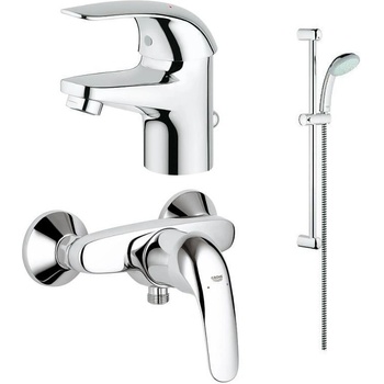 GROHE Комплект смесител за мивка, смесител за душ и тръбно окачване 600 mm (116935)