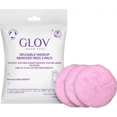 Glov Water-only Makeup Removal Moon Pads prateľné odličovacie tampóny odtieň 3 ks