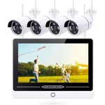  Смарт система за видеонаблюдение No brand PST-7204-PN, 4 cameras, 2.0Mp, Full HD, Екран, Wi-Fi, Tuya Smart, White - 91037 (DE-91037)