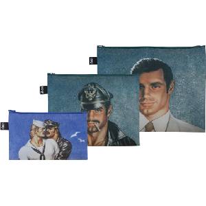 LOQI Чантички за кръста Museum Tom of Finland от рециклиран материал 3 бр (ZP.TF.DN)