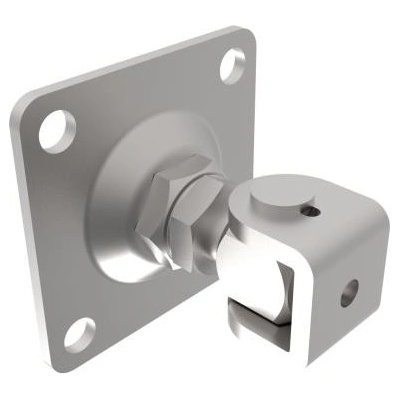 EKOfence INOX záves nastav. s kotviacou prírubou M16, 80x80 11555