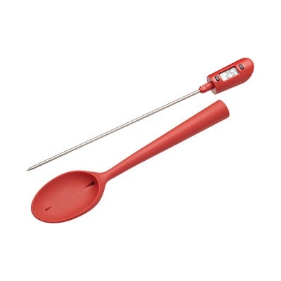 Kitchen Craft Silikonová lžíce s teploměrem