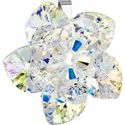 Pavona Strieborný prívesok s krištálom Swarovski AB efekt kvetina 34072.2