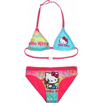 LamaLoli Hello Kitty plavky dvoudílné tyrkysově růžové