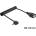 Delock USB micro-B мъжки ъглов USB 2.0-A женски OTG навит кабел черен 83354 (83354)
