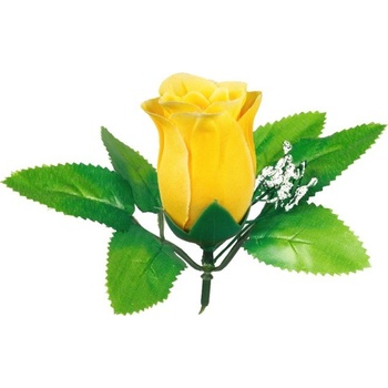 Umelá ruža puk - žltá