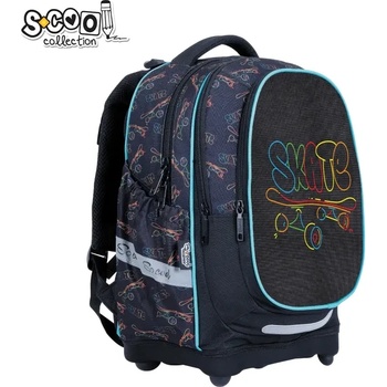 S-Cool Ученическа анатомична раница scool Скейтборд