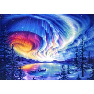 Norimpex - Puzzle Diamant painting: Northern lights 30x40cm - 1 - 39 piese