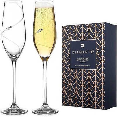 Diamante Poháre na sekt Silhouette 2 x 210 ml