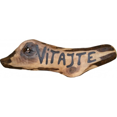 Dreveny nápis "Vítejte" ručně dělaný model B