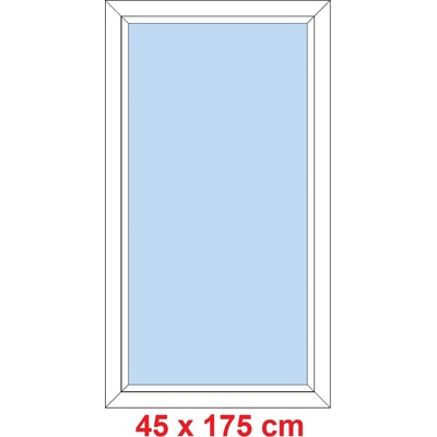 Soft Plastové okno 45x175 cm, FIX neotevíravé, Antracit struktura/bílá