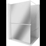 Mexen Kioto+ душ завеса с рафт Walk-in 70 x 200 см, огледало, бял - 800-070-121-20-50 (800-070-121-20-50)