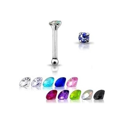 Šperky4U stříbrný piercing do nosu kamínek N01003-AB – Zboží Dáma