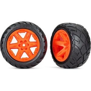Traxxas колело 2.8", джанта RXT оранжев, гума Anaconda (4WD преден/заден, 2WD преден) (2)