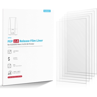 Elegoo FEP фолио Комплект от 5 - Mars 3/Pro (50.102.0092)