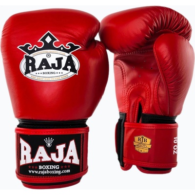 Raja boxing Единични стандартни боксови ръкавици от естествена кожа червени