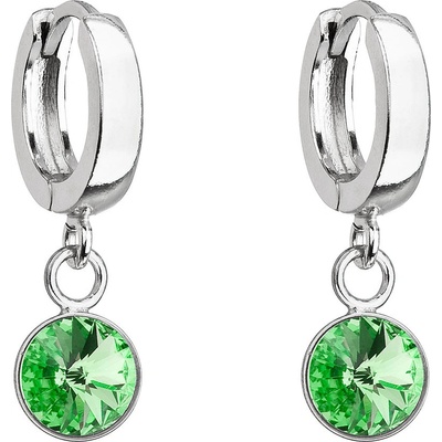 Pavona stříbrné visací kroužky se Swarovski krystalem 31300.3 peridot