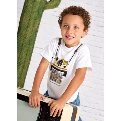 MAYORAL Тениска къс ръкав 3d изображение бял цвят за мини момче Майорал