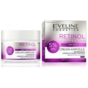 Eveline Cosmetics cream-ampoule retinol НОЩЕН КРЕМ ЗА ЛИЦЕ ЗА ЕФЕКТ НОВА КОЖА