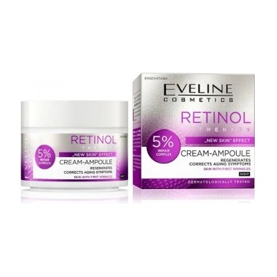 Eveline Cosmetics cream-ampoule retinol НОЩЕН КРЕМ ЗА ЛИЦЕ ЗА ЕФЕКТ НОВА КОЖА