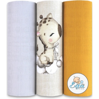 Ega Kids Mušelínové plienky 3ks žirafa