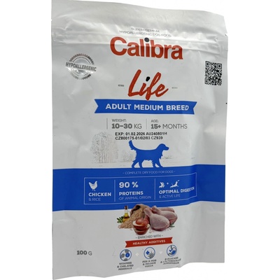 Calibra Dog Life Adult Medium Breed Chicken 0,1 kg