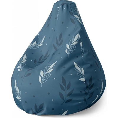 Sablio Sedací vak Pear Modré klásky Sablio 70 x 95 x 15 cm