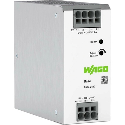 WAGO 2587-2147 síťový zdroj na DIN lištu 24 V/DC 20 A 480 W Počet výstupů:1 x Obsah 1 ks