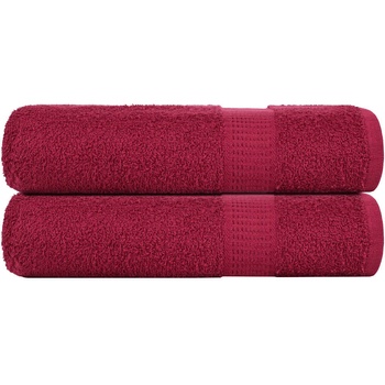 vidaXL Кърпи за баня FROGN 2 бр. бордо 100x150 см 360 г/м2 (136740)