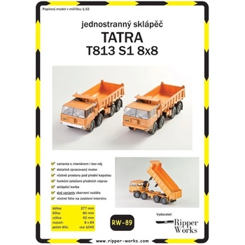 Papierový model Jednostranný sklápač TATRA T813 S1 8x8