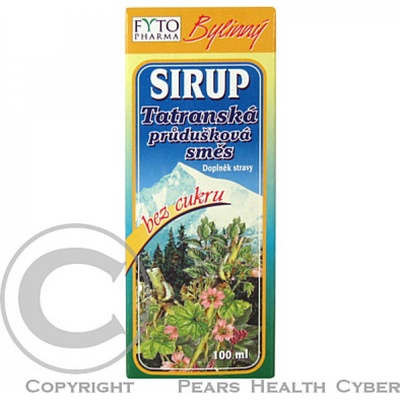 Fyto Tatranska prieduskova zmes sirup bez cukru bylinný 100 ml