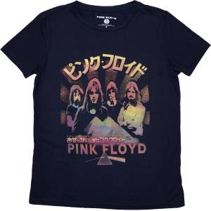 Pink Floyd Japan Poster Navy Blue S Дамски Риза (PFTEE197LN01)