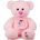 Амек Тойс Плюшена играчка Амек Тойс - Мече с шал розово, 45 cm (040104-2)