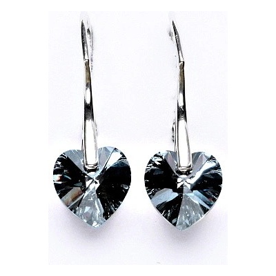 Čištín s krystalem Swarovski srdce Rainbow Dark 2 NK 1295