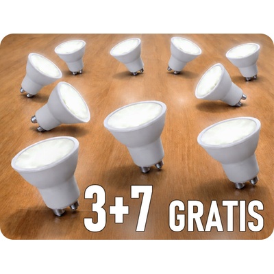 V-TAC GU10 LED ŽÁROVKA 10W, 1000lm, 3+7 neutrální bílá