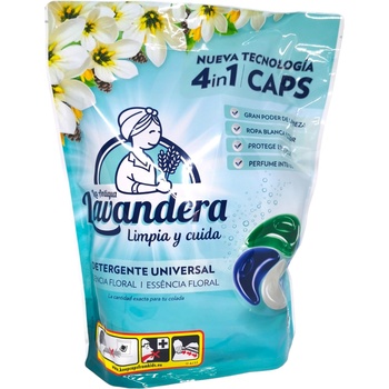 La Antigua Lavandera капсули за пране, 46 броя, 4in1, Универсално пране, Floral