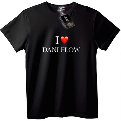 NOONEBRAND Тениска Обичам Dani Flow - L, White