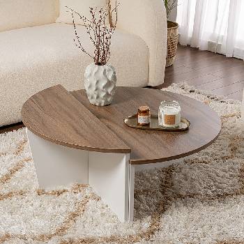 ASG Orion - дизайнерска маса орех с бяло (8684283439768)