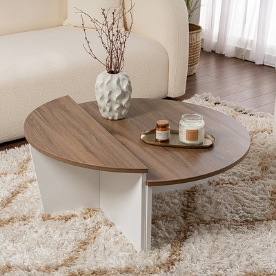 ASG Orion - дизайнерска маса орех с бяло (8684283439768)