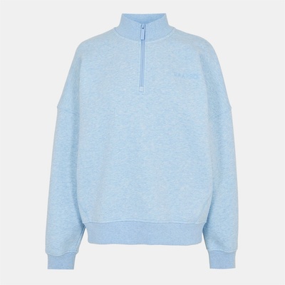 USA Pro Дамско горнище с цип USA Pro Quarter Zip Top Womens - Blue Marl