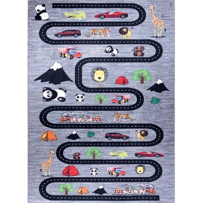 Dywany Łuszczów Bambino 2092 Streets cars anthracite Šedá