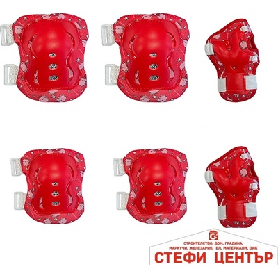 Paolo Детски наколенки РА1011 - 6бр / к-т - Червени (721150)