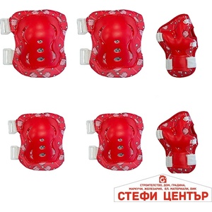 Paolo Детски наколенки РА1011 - 6бр / к-т - Червени (721150) - steficenter