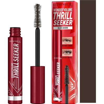 Rimmel London Thrill Seeker objemová a prodlužující řasenka Black Brown 8 ml