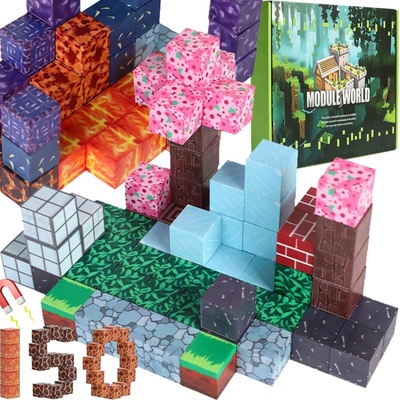Bedee 150 Magnetických kociek 3D Stavebnica Kreatívna pre deti