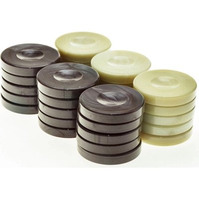 Manopoulos Пулове за табла Manopoulos - Pearl Checkers, акрилни, 36 mm