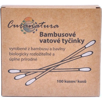 Curanatura Bambusové Vatové tyčinky 100 ks