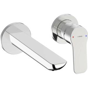 Hansa Basic - Смесител за вградена мивка, монтаж на 2 отвора, хром 55602103 (55602103)