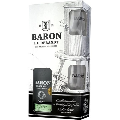 Baron Hildprandt Zralá Hruška 40% 0,7 l (dárkové balení 2 sklenice)